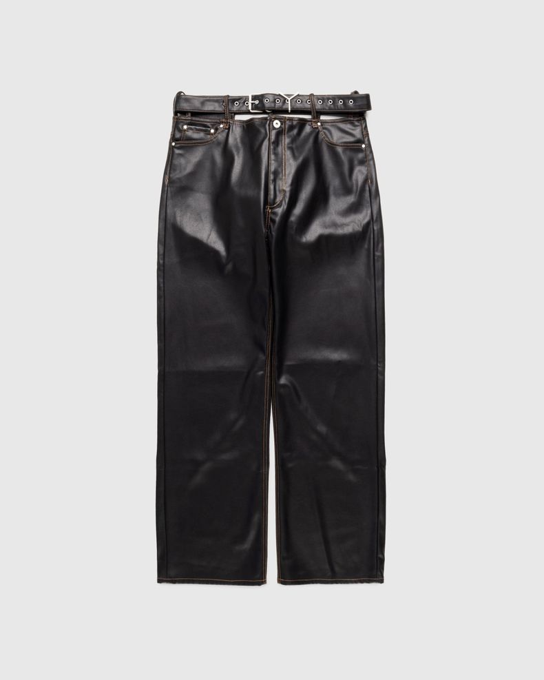 Y/Project – Y Belt Leather Pants Black